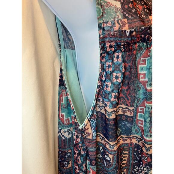 Bobbie Brooks Multi-Color Pattered Flowy Tank Top - Size L - NWOT - Picture 3 of 7